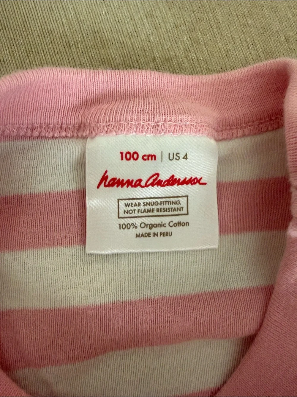 Hanna Andersson Pink Striped Pajama Set
